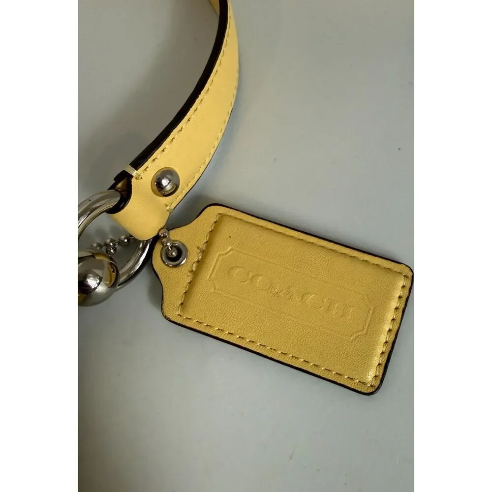 Coach Kristin Yellow Leather Hobo Style Shoulder Bag With Crossbody Strap 16787